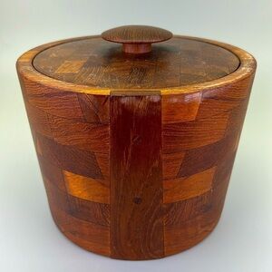 Vintage Ernest Sohn Teak Canister